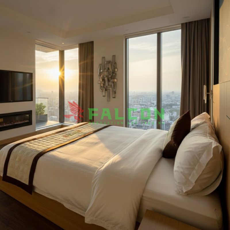 Chăn ga gối khách sạn trắng