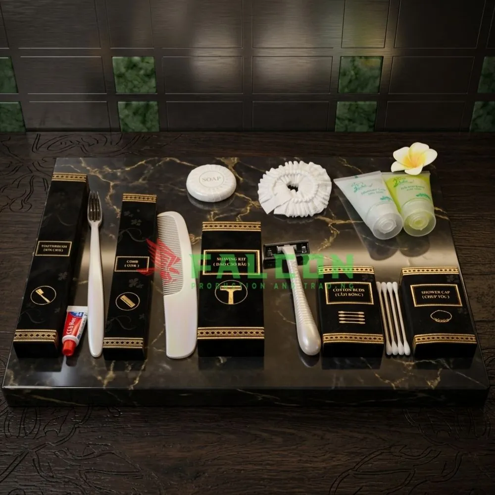 Đồ dùng phòng tắm do falcon cung cấp thiết bị khách sạn tại Hà Nội