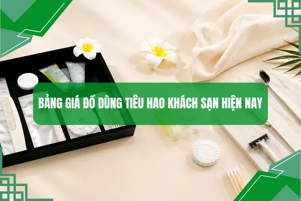 Banner bảng giá đồ dùng tiêu hao khách sạn