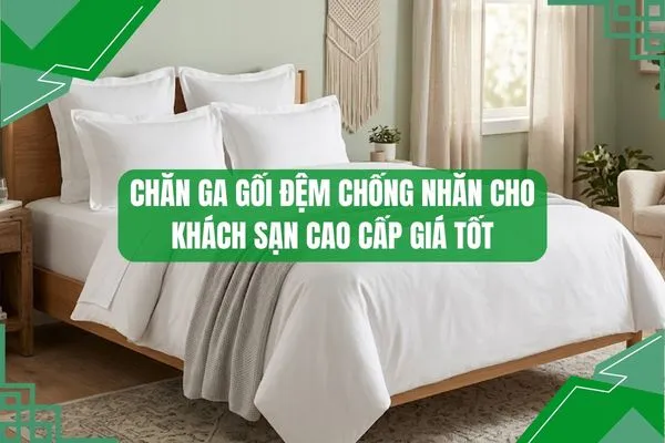 Chăn ga gối đệm chống nhăn cho khách sạn cao cấp giá tốt