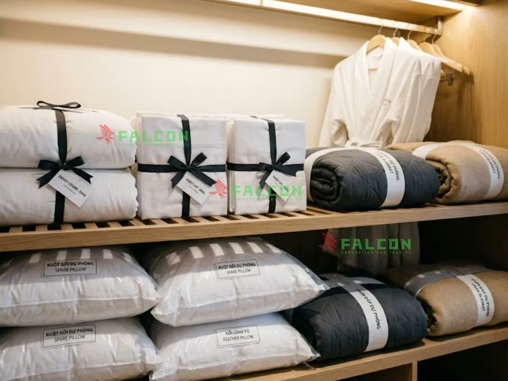 Chăn ga gối đệm dự trữ cho khách sạn