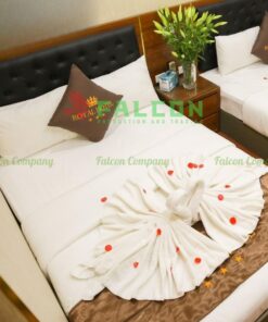 Bộ Chăn Ga Gối Trơn In Logo