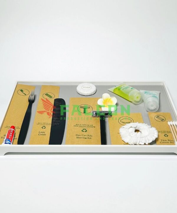 Bộ Amenities Đen Túi Kraft Nâu