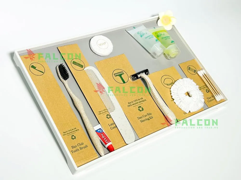 Bộ sản phẩm amenities đồ dùng tiêu hao bảo vệ môi trường