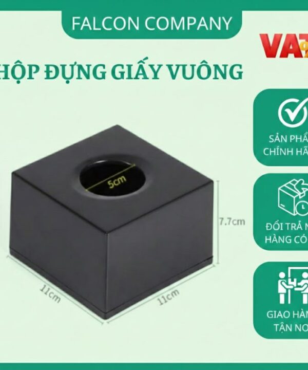 Hộp đựng giấy vuông để bàn tiện lợi cho gia đình