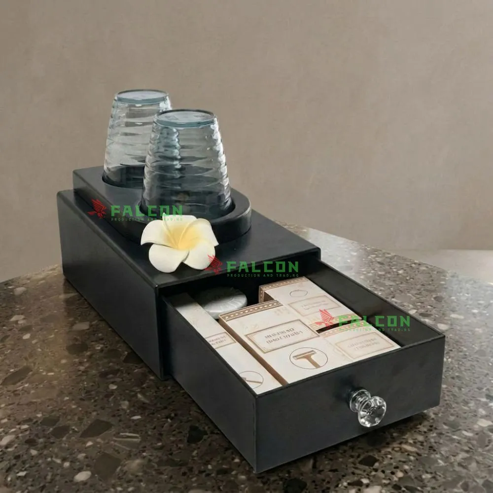 Khay amenities cao cấp có úp cốc