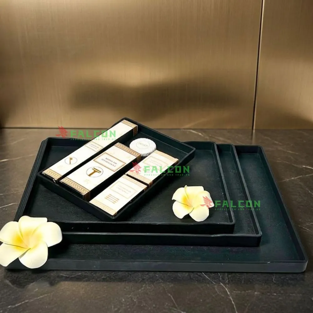 Khay amenities chất liệu bằng nhựa vân gỗ
