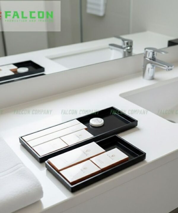 Khay amenities khách sạn nhựa melamine bóng dễ vệ sinh