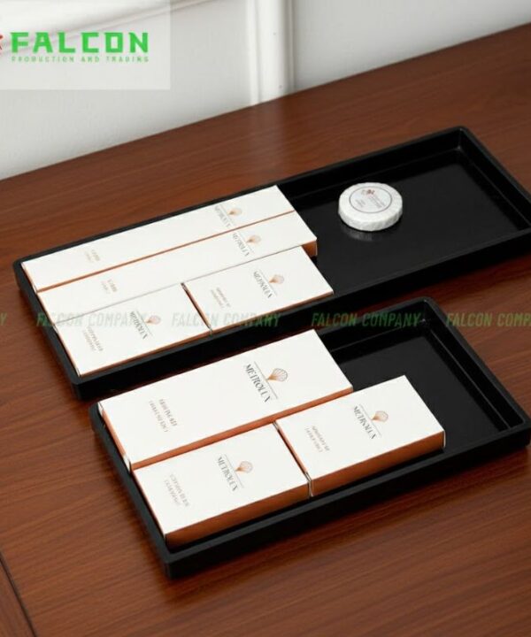 Khay amenities khách sạn nhựa melamine bóng tiêu chuẩn hotel