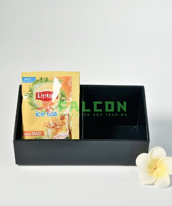 Khay đựng trà cà phê 2 ngăn Falcon phong cách hiện đại