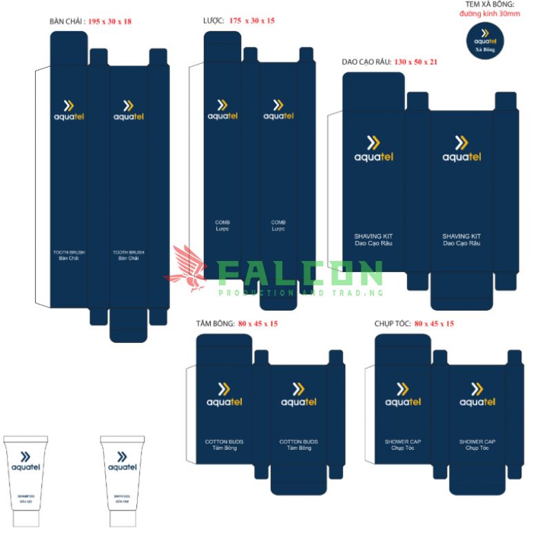 Maket Combo Amenities Falcon Cung Cấp