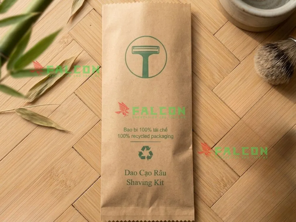 So sánh bao bì túi giấy và hộp giấy đồ tiêu hao khách sạn do Falcon cung cấp