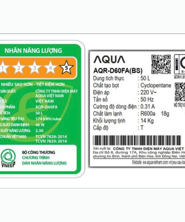 Thông tin sản phẩm tủ lạnh Aqua 50 Lít
