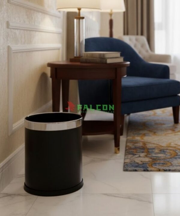 Thùng rác 2 lớp không nắp dùng cho khách sạn, thiết kế tiện lợi.