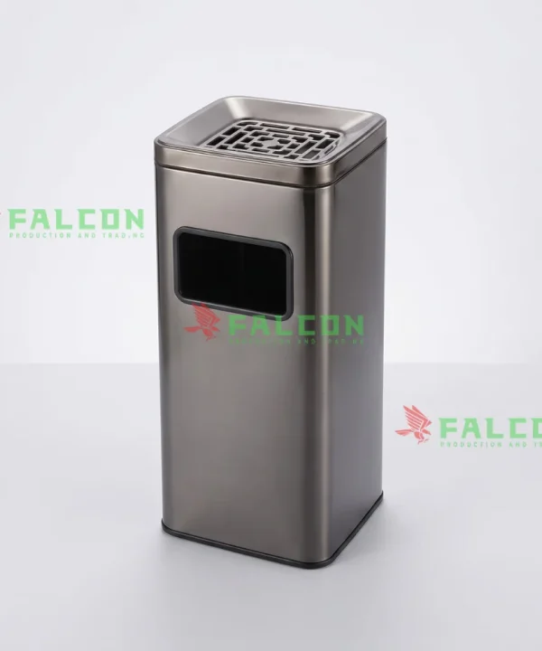 Mô tả thùng rác inox gạt tàn chữ nhật