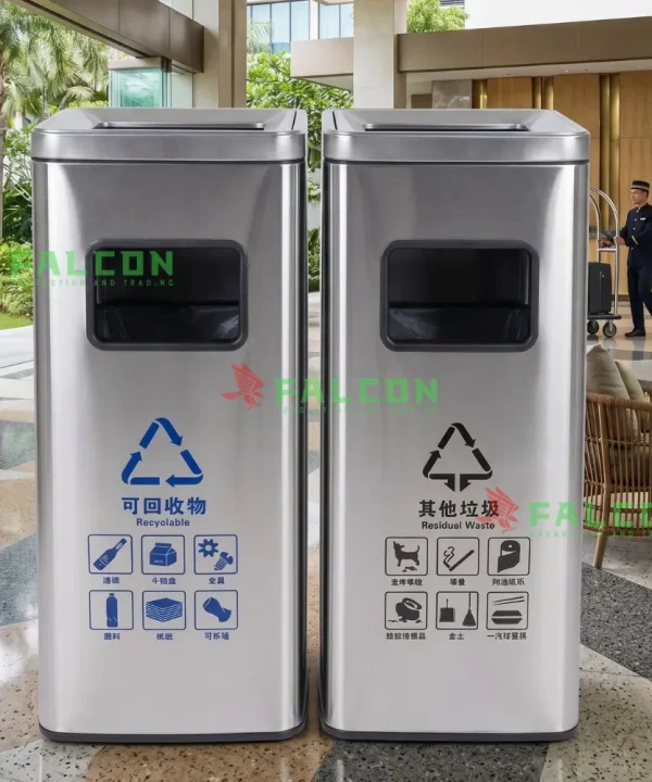 Giới thiệu thùng rác inox gạt tàn đôi