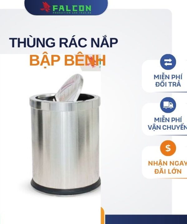 Thùng rác bập bênh khách sạn độ bền cao, ít phải thay mới