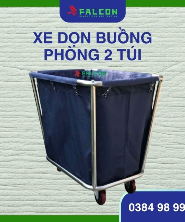 xe để đồ dơ khách sạn 1 ngăn giúp khu vực buồng phòng gọn gàng