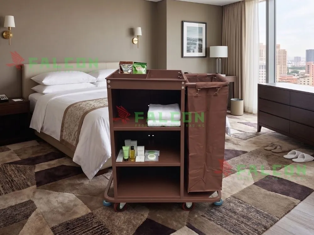 Bộ xe dọn buồng phòng khách sạn 1 ngăn