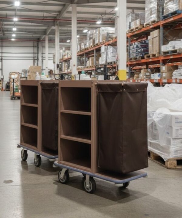 xe dọn phòng khách sạn thiết kế 1 túi dễ di chuyển trong hành lang