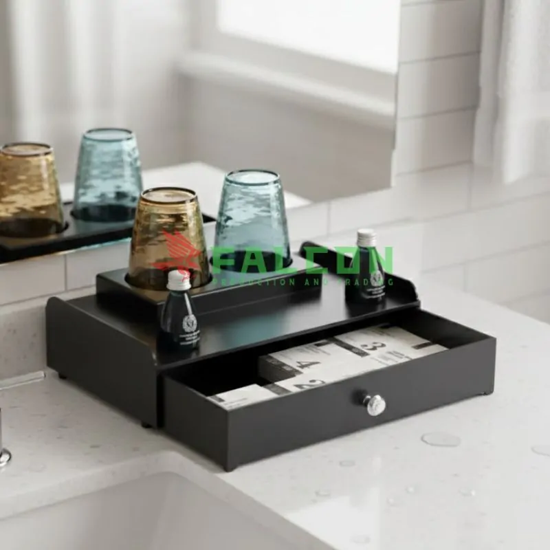 Hộp khay amenities lớn có úp cốc thiết kế đơn giản