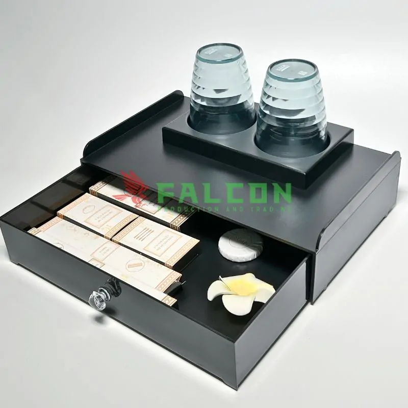 Hộp khay amenities lớn có úp cốc tính thẩm mỹ cao