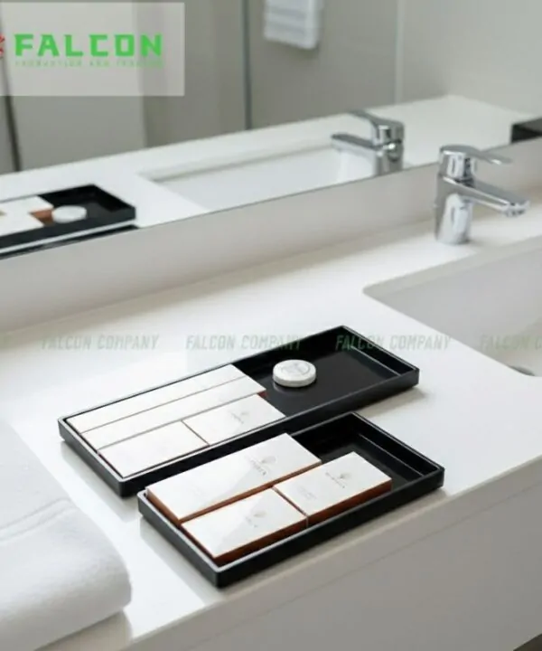 Khay amenities khách sạn nhựa melamine bóng dễ vệ sinh