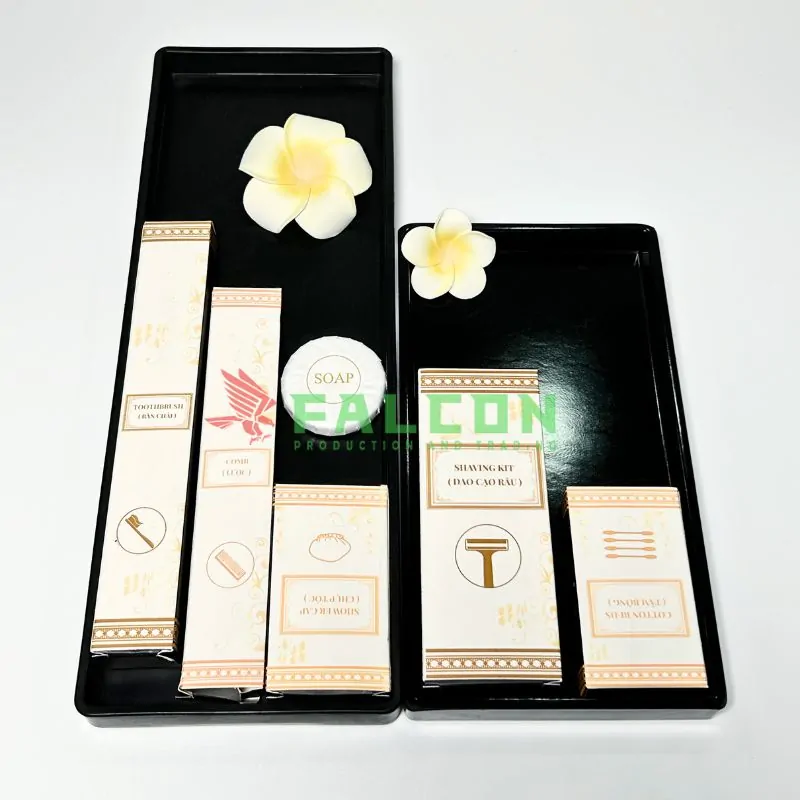 Khay amenities khách sạn nhựa melamine bóng phong cách hiện đại