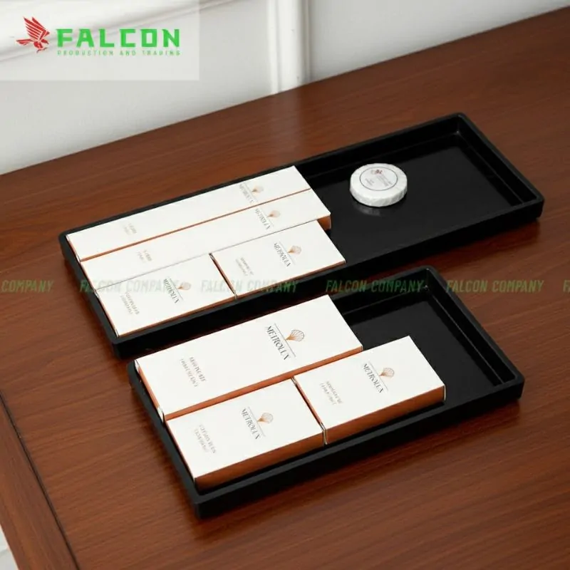 Khay amenities khách sạn nhựa melamine bóng tiêu chuẩn hotel