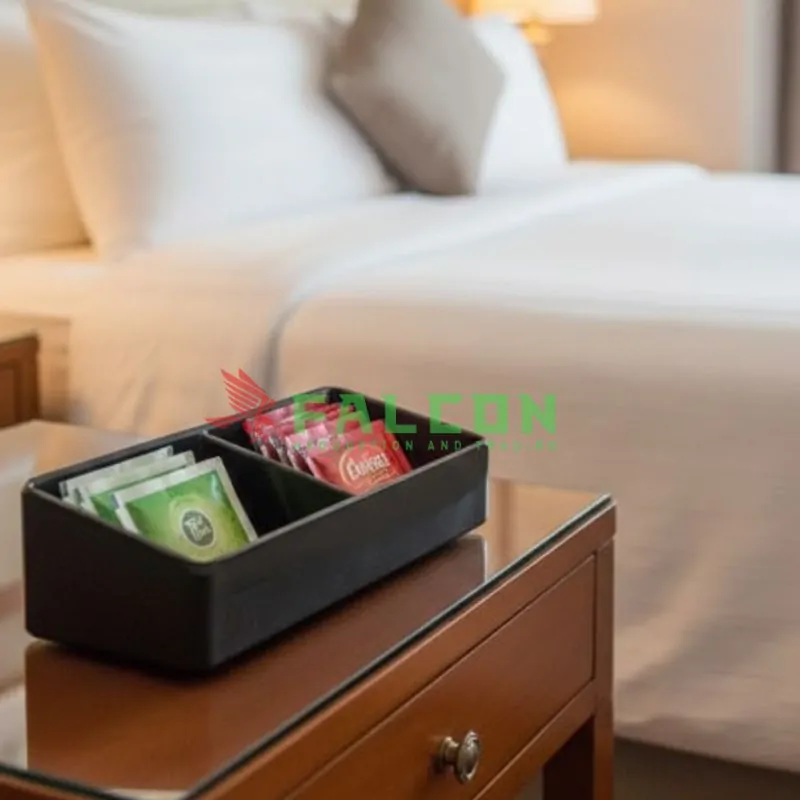 Khay đựng trà cà phê 2 ngăn Falcon cho khách sạn