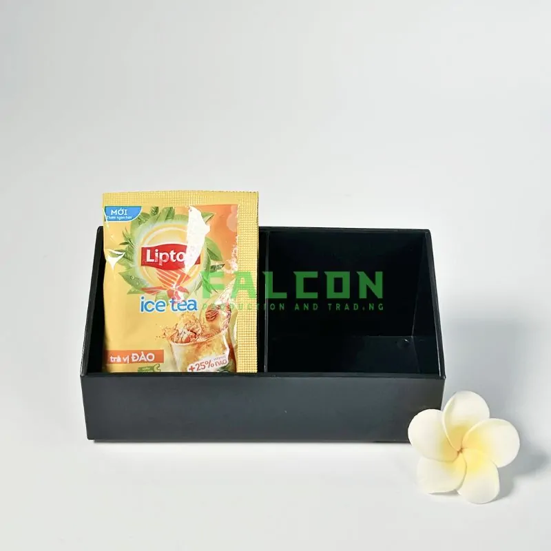 Khay đựng trà cà phê 2 ngăn Falcon phong cách hiện đại