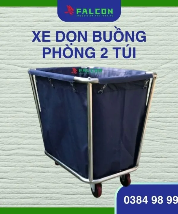 xe để đồ dơ khách sạn 1 ngăn giúp khu vực buồng phòng gọn gàng